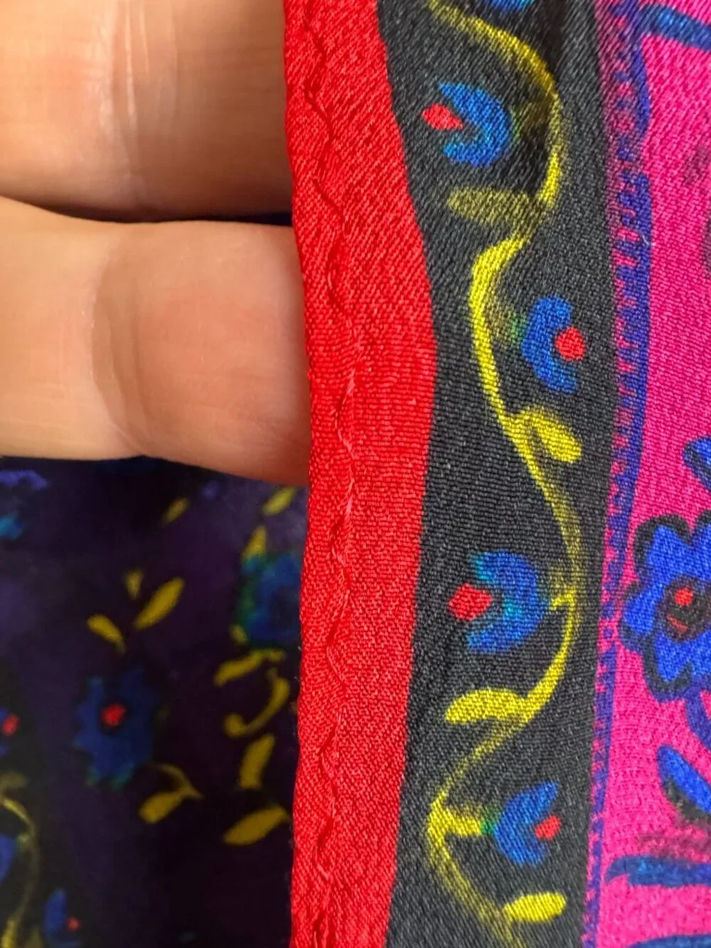 Metropolitan Museum of Art Silk Scarf Fuchsia & Purple & Red